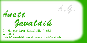 anett gavaldik business card